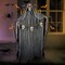 71" Halloween Animatronic Skeleton – LED Light Eyes, Sound & Touch Activated Scary Haunted House Decor with Adjustable Arms for Yard, Lawn & Indoor/Outdoor Halloween Parties (white)